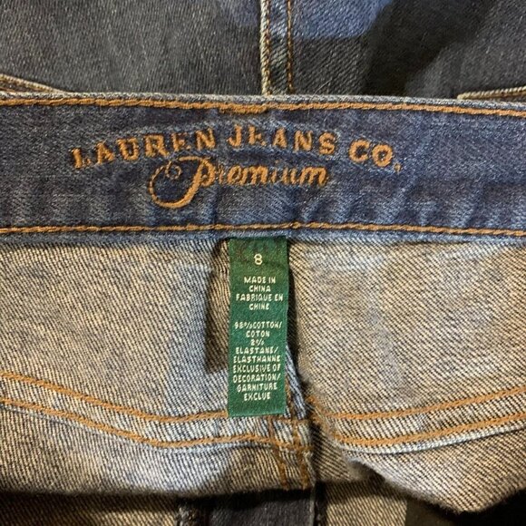 Lauren Jeans Premium Women's‎ Classic Straight Mid Rise Stretch Jeans Size 8 - Picture 7 of 13